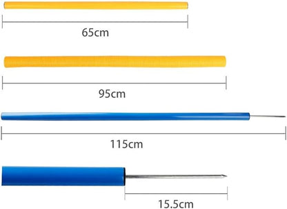 PAWISE Dog Agility Training Equipment, Puppy Agility Kit with Jump Ring, Adjustable Hurdles & Weave Poles, Outdoor Dog Obstacle Course for Backyard, Park Training, Portable Dogg Exercise Set