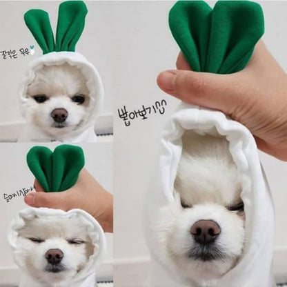 Pet Clothing Dog Transformation Shaped Hoodie (White Radish,2XL) - Image 3