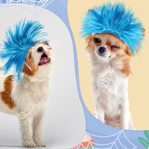 Huhumy 2 Pcs Blue Dog Wig Costumes, Halloween Thing Costume - Image 4
