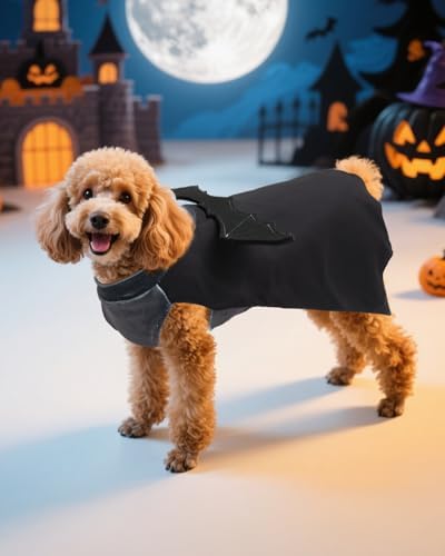 CuteBone Dog Halloween Costumes for Small, Medium, Large Dogs – Batman Pet Cosplay Outfits | Cute Puppy Costume for Halloween Party, Dress-Up, Photo Shoots GBZ02S - Image 3