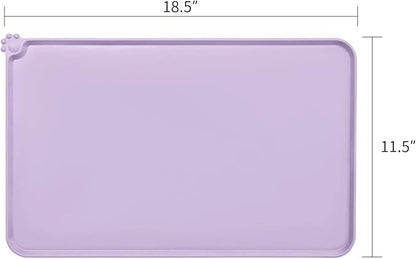 AUDWUD Silicone Waterproof Pet Feeding Mats,Anti Slip Bowl Pad,Dog Mat for Food and Water