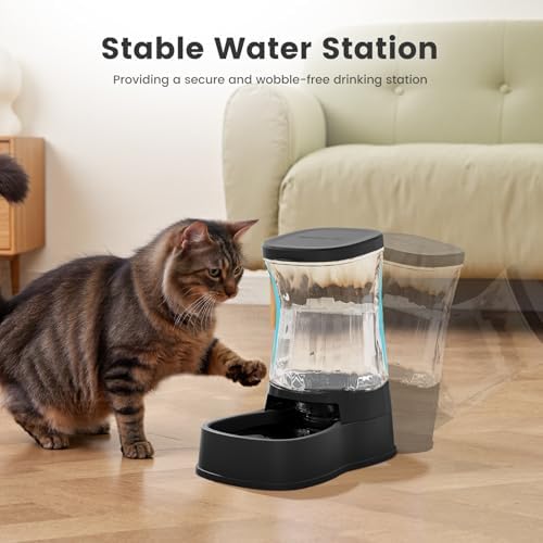 Gardner Pet 1.0Gal Gravity Automatic Dog Water Bowl Dispenser 100% BPA Free(Black)
