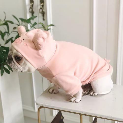 Pig Pet Costume for French Bulldog, Funny Pig Outfit, Dog & Cat Party Clothes, Halloween Cosplay (S) - Image 3