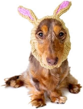 Zoo Snoods Jack Rabbit Costume - Knit Dog Snood Ear Wrap for Pets, Warm Neck Cover for Halloween and Winter (Small) by ZooSnoods