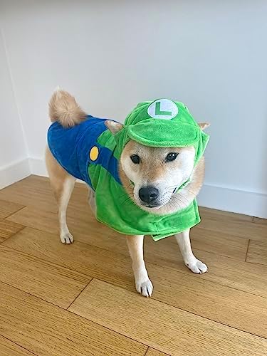 ComfyCamper Hat and Suspenders Dog Costume - X Large Medium Small Lab Star Space Cosplay Halloween Costumes, X-Large, Green - Image 3