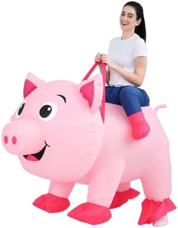 Inflatable Costume for Adult Ride on Animal Blow up Costumes Inflatable Halloween Costumes Fancy Dress Adults by DIKYM
