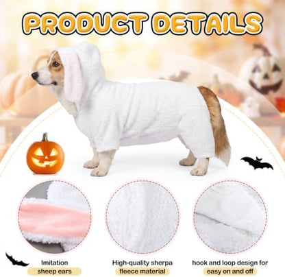 Gilprop Sheep Costume for Dogs, Halloween Lamb Pet Fun Costume, M - Image 3