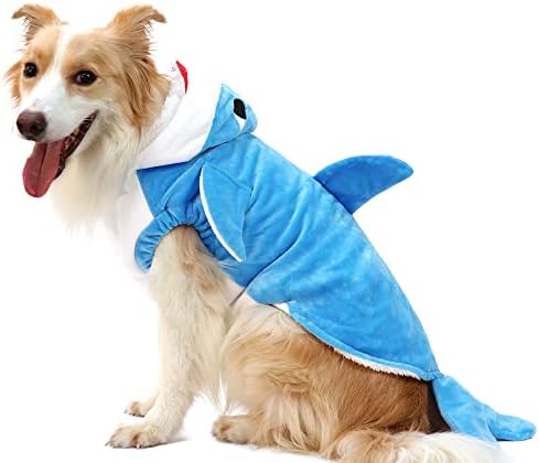 NACOCO Pet Shark Costume Clothes, Cute Christmas Dog Apparel Outfit for Large Dogs, Fall and Winter (Blue, 3XL) - Image 2