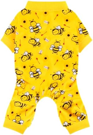 Paiaite Dog Pajamas Onesie: Comfortable Four-Legged Apparel for Small, Medium, & Large Dogs, Polyester Material for Comfort, Wrinkle Resistance, Moisture Wicking, Stretchiness Cute Bee XXL by Paiaite