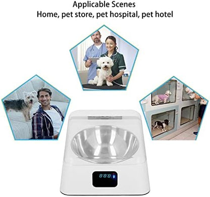 Automatic Pet Feeder for Cats, Induction Lid Opening Rechargeable Dog Cat Feeding Bowl, Smart Dog Cat Bowl Pet Food Dispenser for Small Medium Dog Cat