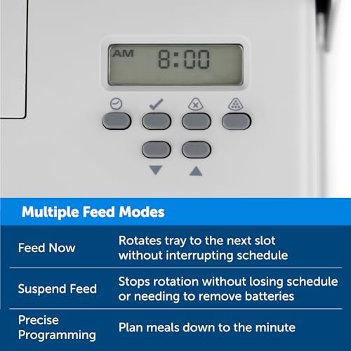 PetSafe Automatic Dog Feeder, 5 Meals, 40 oz Capacity, Plastic, for Dry Food, Multiple Pets (Pack of 2)