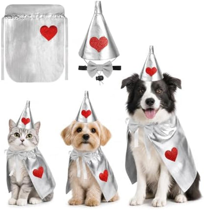 Cat Dog Halloween Costume, Sliver Tin Dog Costume Accessories for Small Puppy Kitten Halloween Dress Up Party by Beipegin