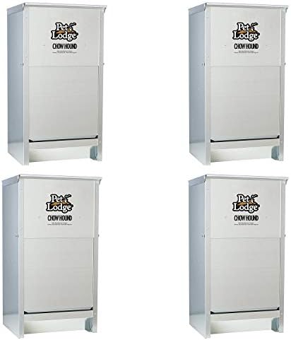 Little Giant Chow Hound 25-Pound Heavy-Gauge Steel Dog Feeder, 4-Pack