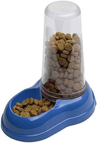 Ferplast Food or Water Dispenser for Dogs and Cats AZIMUT 1500 Pet Dispenser 1, 5 Liter Dry Food Feeder Water Feeder, Sturdy Plastic, Non-Slip Bottom, 16,5 x 25 x h 24,5 cm Blue