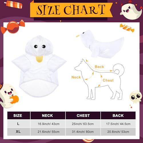 Huhumy Dog Goose Costume Hoodie Halloween Outfit for Medium Dogs, X-Large - Image 3