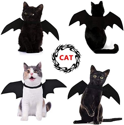 Pet Costumes Bat Wings for Puppy and Cat Halloween Dog Costumes Party Cosplay Decoration Apparel for Cat Small Dogs (Black for Cat and Puppy Bat Wings) (Black, Small) - Image 4