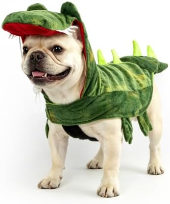 NACOCO Dog Halloween Costume Dog Crocodile Hoodies Pet Funny Christmas Cosplay Clothes Small to Large Dog Birthday Outfits(Crocodile,M) by HOME