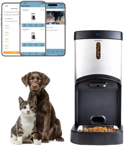 SMARTFeeder 20L Automatic Dog and Cat Feeder – Stainless Steel Pet Food Dispenser with Wi-Fi App, Scheduled Feedings, Portion Control, HD Camera, Speaker & Microphone