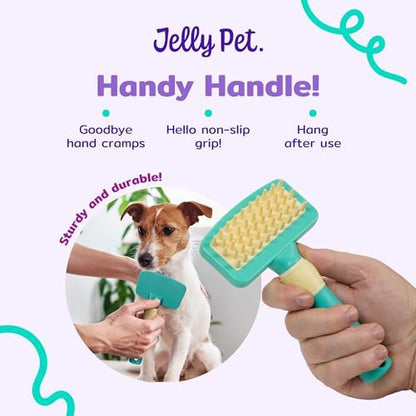 JELLY PET Deshedding Dog Bath Brush Scrubber for Short Haired Dogs, Dog Deshedding Brush Tool, Bath Brush for Puppy, Pet Shower Scrubber, Shower Supplies, Pet Wash Brush, Puppy Grooming Essential