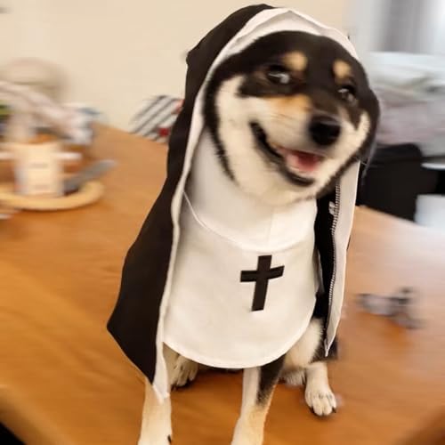 Cat/Dog Nun Costume Pet Clothing, Habit Outfit Halloween (2XL) - Image 3