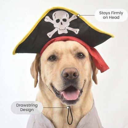 FLAdorepet Halloween Large Dog Renaissance Pirate Costume Shirt and Hat,5XL - Image 6