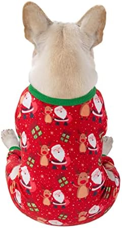 CuteBone Small Dogs Christmas Outfit Soft Puppy Onesies Pjs Dog Pajamas Pet Coat Cat Apparel Comfy Doggie Jumpsuit Bodysuit for All Seasons - Image 3