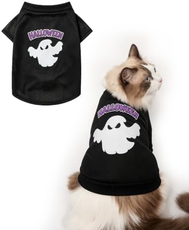 Pet Halloween T-Shirt Dog Costumes, Breathable Clothes Stretchable Shirt for Puupy or Kitten.(Purple X-Large) - Image 2