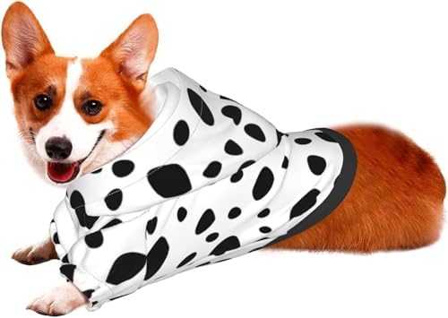 Fashion Pet Dog Cat Hoodies,Dalmation Print Pet Clothes Puppy Winter Sweatshirt Warm Sweater Coat Jacket S - Image 2