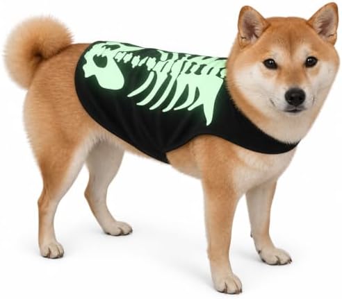 ComfyCamper Dog Glow in the Dark Skeleton Costume Halloween Cosplay, L - Image 4