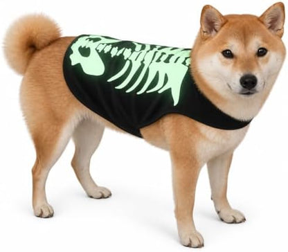 ComfyCamper Dog Glow in the Dark Skeleton Costume Halloween Cosplay, M - Image 4