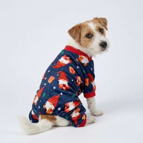 Fitwarm Gnome Dog Christmas Pajamas, Dog Winter Clothes for Small Dogs Girl, Lightweight Velvet Pet Jumpsuit, Cat Outfit, Black, Red, XXL - Image 2