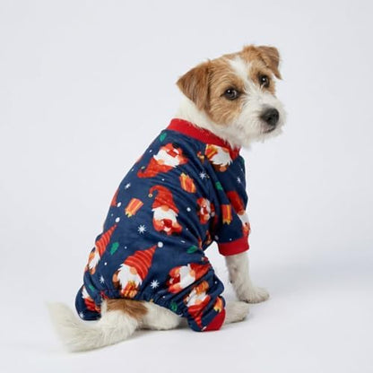Fitwarm Gnome Dog Christmas Pajamas, Dog Winter Clothes for Small Dogs Girl, Lightweight Velvet Pet Jumpsuit, Cat Outfit, Black, Red, XXL - Image 2