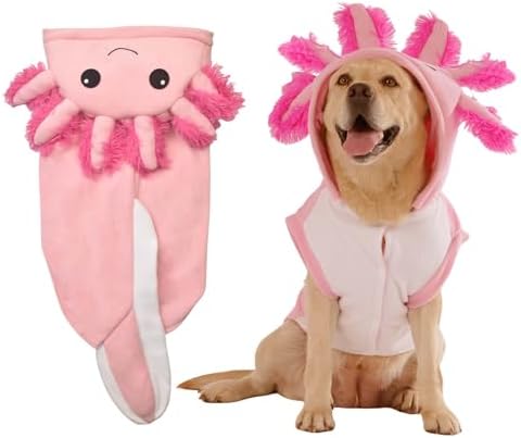 FLAdorepet Halloween Large Dog Axolotl Costume Party Outfit Dress Up,7XL by FLAdorepet