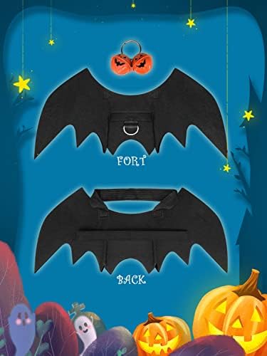 Halloween Dog Bat Wings Costume, Pet Halloween Cosplay Party Dress Up Costume for Small Dogs and Cats(S) Black - Image 3