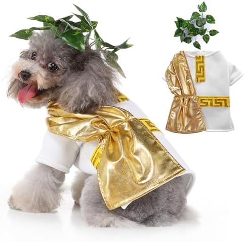 Roman Toga Dog Halloween Costumes, Pet Dog Costume Fashion Cosplay Clothes Dress Outfit for Small Medium Dogs Christmas Special Events Photo Props Dress up Accessories X-Large by Coppthinktu