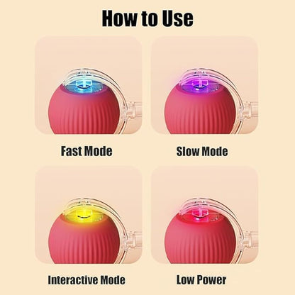 Valentines Day Gifts 2025 New Electric Dog Ball Toy,Electric Ball Dog Toy for Cat,360° Smart Automatic Interactive Rolling Dog Ball, Smart Interactive Pet Toy Ball,Automatic Dog Toy