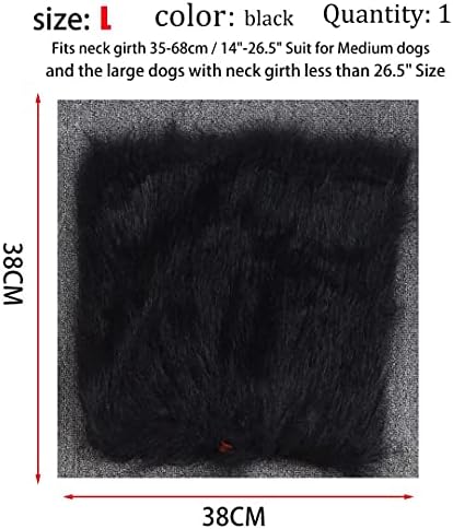 Funny Dog Costume, Lion Mane Wig for Dog Halloween Christmas Dress Up (Color: Black, Size: Large) - Image 2