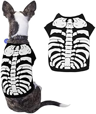 Halloween Skeleton Costumes for Pets Dogs Cats Funny Puppies Dress Up Clothes (Skeleton,XX-Large) by Unknown