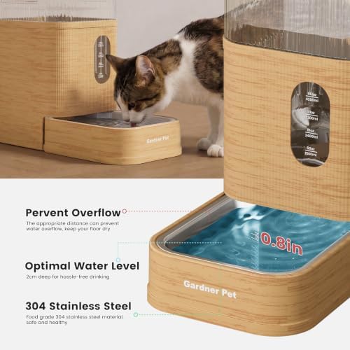 2.9 Gallon Automatic Dog Water Dispenser with Stainless Steel Bowl