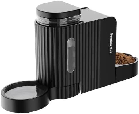 Dog Water & Food Dispenser Set, Gravity Automatic Pet Feeder, 4L x 2