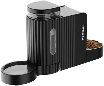 Dog Water & Food Dispenser Set, Gravity Automatic Pet Feeder, 4L x 2