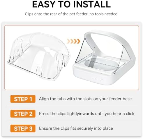 Pet Feeder Rear Cover for Automatic Microchip Pet Cat Feeders, 1 Pack