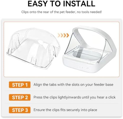Pet Feeder Rear Cover for Automatic Microchip Pet Cat Feeders, 1 Pack