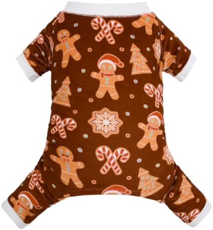 CuteBone Small Dogs Outfit Soft Puppy Onesies Pjs Christmas Dog Pajamas Pet Coat Cat Apparel Comfy Doggie Jumpsuit Bodysuit for All Seasons P356S by CuteBone