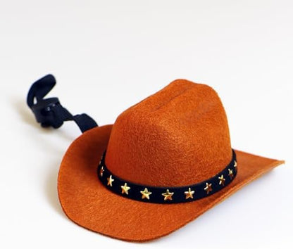 Dog Cowboy Costume, Dog Halloween Costumes Halloween Pet Dogs Cowboy Hat with Bandana Scarf for Small Medium Large Dogs Pets (Brown, Medium) - Image 7