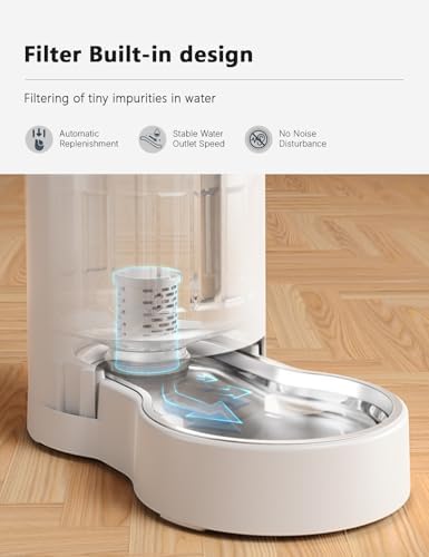 CZPET Automatic 5L Filter Dog and Cat Water Dispenser (White)