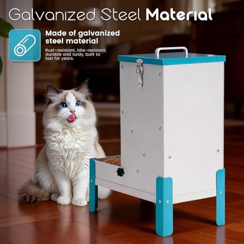 Automatic Dog Feeder 10L Gravity Cat Feeder with Elevated Stand