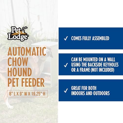 Little Giant Chow Hound 25-Pound Heavy-Gauge Steel Dog Feeder, 3-Pack