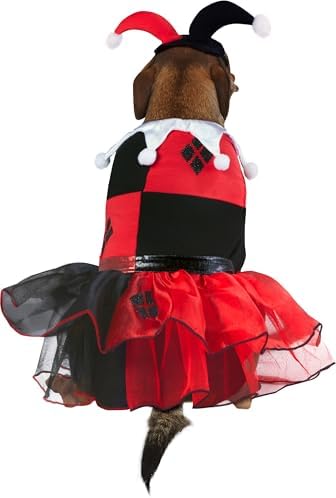 DC Comics Villains: Harley Quinn Pet Costume for Dogs or Cats by Rubies, Small - Image 3