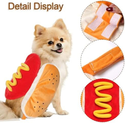 hoyuwak Hot Dog Pet Costume Funny Cute Food Hot Dog Costume - Image 5
